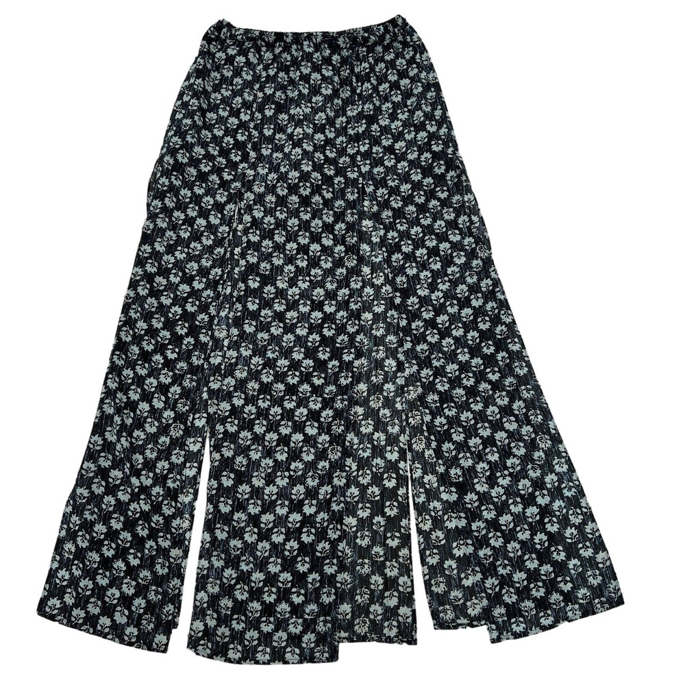 Michael Kors Maxi Skort/Skirt Elastic Waist Multi Slits Floral Print sz 2